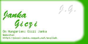 janka giczi business card